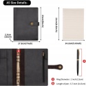 Notes A5 skórzany organizer z wkładami i segregatorem czarny