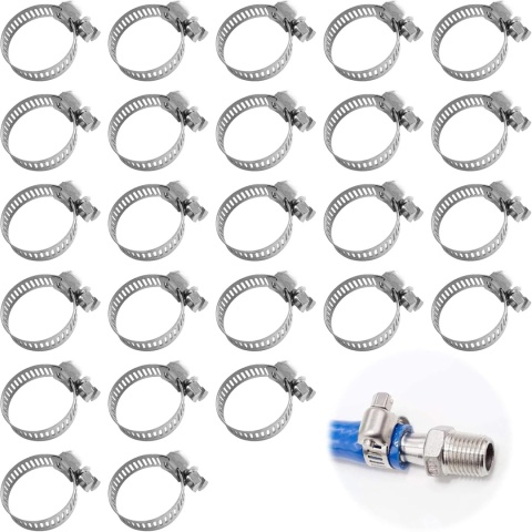 Opaski zaciskowe stal nierdzewna 6 do 12 mm obejmy 25 szt zestaw
