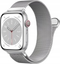 Pasek do Apple Watch stal nierdzewna magnetyczny 38 40 41 mm srebrny