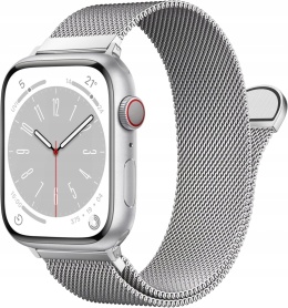 Pasek do Apple Watch stal nierdzewna magnetyczny 38 40 41 mm srebrny