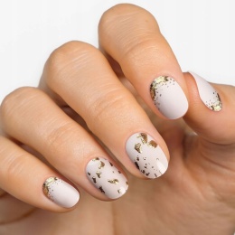 Paski żelowe do paznokci białe ze złotem UV LED manicure 20 szt