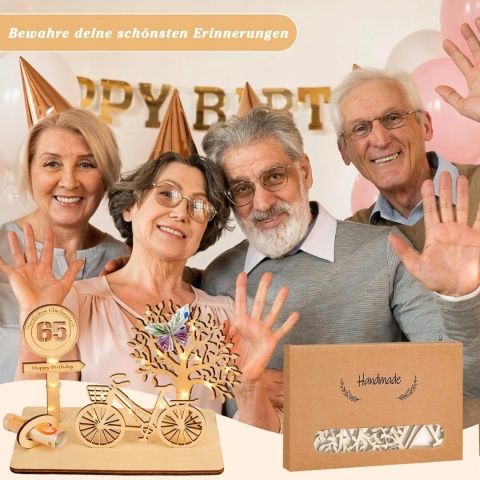 Prezent Na 65 Urodziny Drewniany Album Na Pieniadze DIY