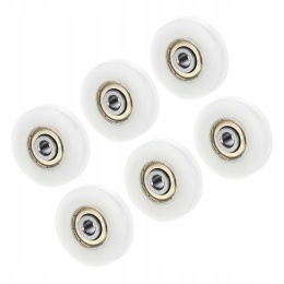 Rolki nylonowe do drzwi szuflad 6x38x8 5 mm z łożyskiem zestaw 6 szt