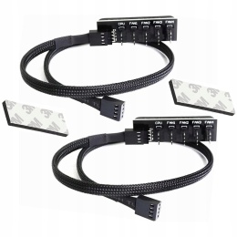 Rozdzielacz PWM 4 pin do 5 wentylatorów 12V hub wentylatorów 2szt