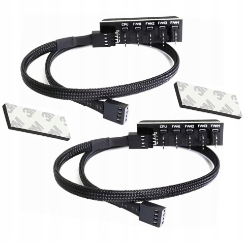 Rozdzielacz PWM 4 pin do 5 wentylatorów 12V hub wentylatorów 2szt