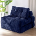 Sofa Rozkładana Fotel Łóżko 190x85 cm Granatowa MAXYOYO