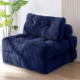 Sofa Rozkładana Fotel Łóżko 190x85 cm Granatowa MAXYOYO
