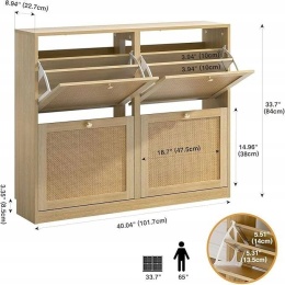 Szafka na buty obuwie komoda na 16-24 par organizer na buty 102x84 cm