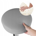 Taboret na kółkach obrotowy 360° z regulacją wysokości do 180 kg szary