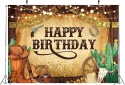 Tło western kowboj rodeo 240 x 180 cm dekoracja urodziny baby shower