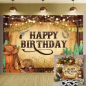 Tło western kowboj rodeo 240 x 180 cm dekoracja urodziny baby shower