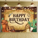 Tło western kowboj rodeo 240 x 180 cm dekoracja urodziny baby shower