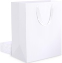 Torebki Prezentowe Biale Z Uchwytami 20x10x28 cm 10 Sztuk