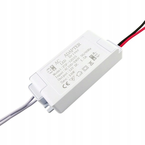Transformator LED 12V 18W zasilacz do G4 MR16 GU5 3 taśm LED
