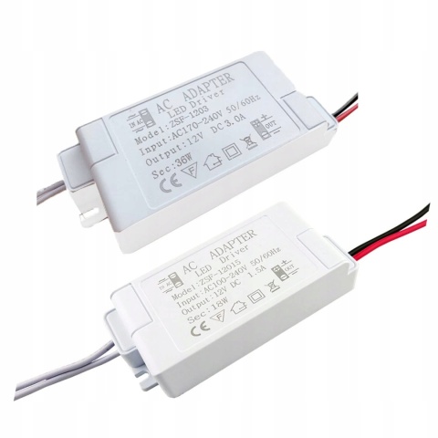 Transformator LED 12V 18W zasilacz do G4 MR16 GU5 3 taśm LED