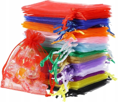 Woreczki z organzy 10x15 cm na biżuterię prezenty 120 szt