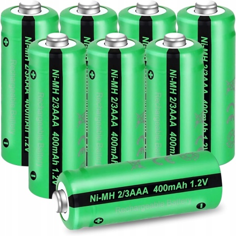 Akumulatory 2 3AAA 400mAh 1,2V NiMH do lamp solarnych 8 szt