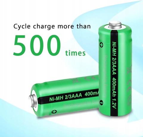 Akumulatory 2 3AAA 400mAh 1,2V NiMH do lamp solarnych 8 szt