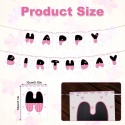 Baner Urodzinowy Happy Birthday Kokarda Różowy Dekoracja SAVITA