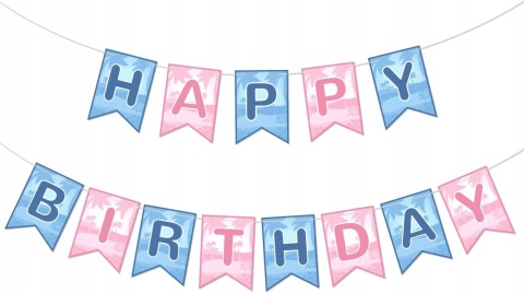 Baner Urodzinowy Hawajski Happy Birthday Tropikalny Dekoracja SAVITA