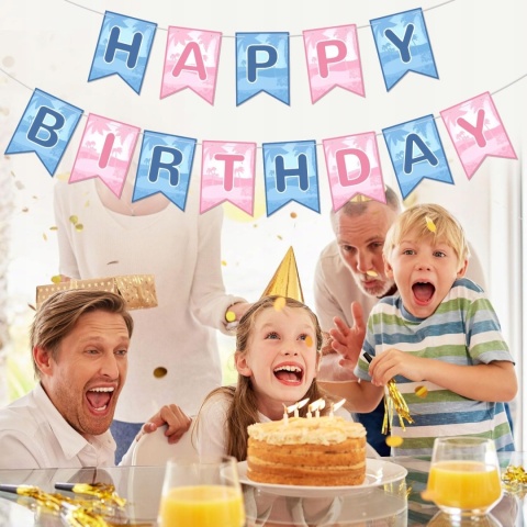 Baner Urodzinowy Hawajski Happy Birthday Tropikalny Dekoracja SAVITA