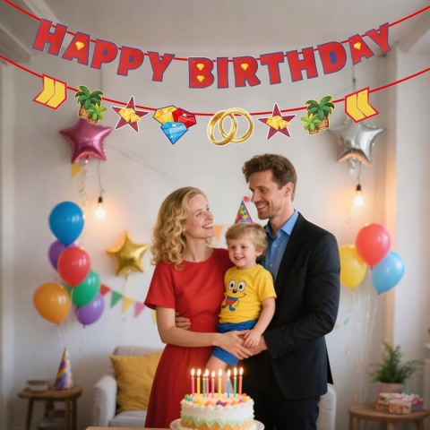 Baner Urodzinowy Jeż Happy Birthday Dekoracja Urodzin Dzieci SAVITA