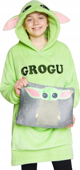Bluza Koc Disney Baby Yoda 2w1 z Kapturem Poduszka Dziecięca