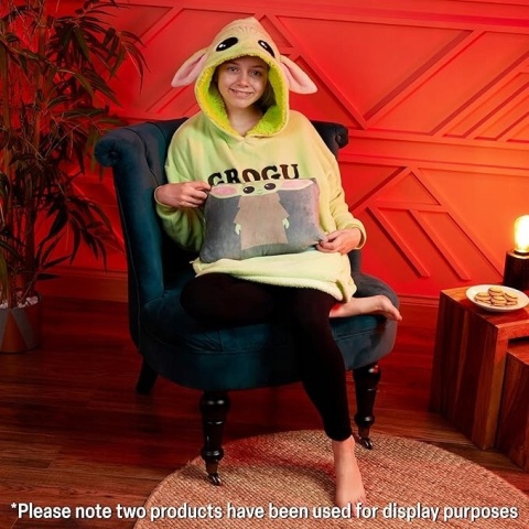 Bluza Koc Disney Baby Yoda 2w1 z Kapturem Poduszka Dziecięca