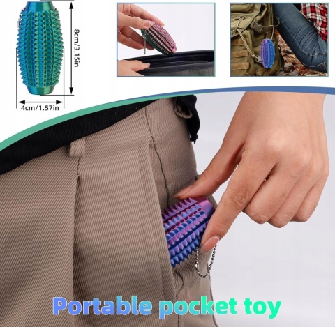 Brelok Antystresowy Fidget z Kolcami 2 szt Sensoryczny ADHD BOXOB