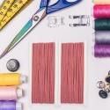 Gumka Okrągła do Szycia 3 mm 18 m Różowo-Czerwona Elastyczna DIY
