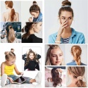 Jedwabne Gumki do Włosów Scrunchie Satynowe 12 szt. Kolorowe Zestaw