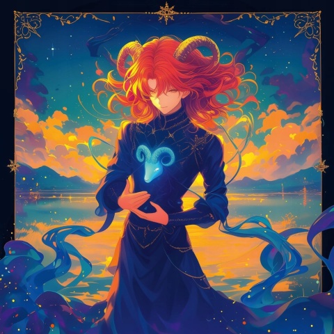 Kalendarz Ścienny 2026 Anime Znaki Zodiaku 30x30 cm 16 Miesięcy