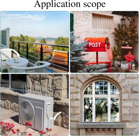 Kolce odstraszające ptaki gołębie na parapet balkon plastik 25cm 22szt