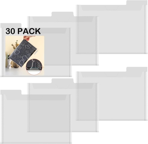 Koperty PVC do Przechowywania 30 szt. 23,5x17,5 cm Zamykane Organizer