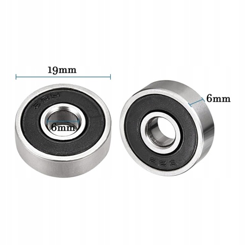 Łożyska Kulkowe 626-2RS 6x19x6 mm 10 szt. Dwustronnie Uszczelnione
