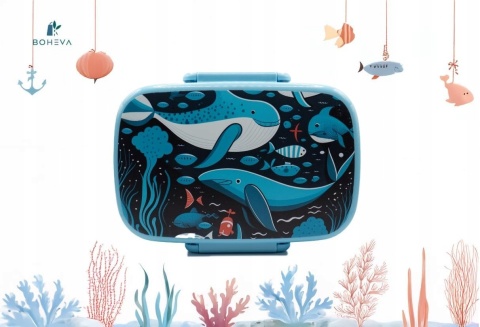 Lunchbox Dziecięcy Bento ze Sztućcami Pojemnik na Drugie Śniadanie