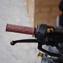 Manetki Motocyklowe Retro 2 szt. Antypoślizgowe Gumowe Brązowe 123 mm