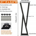 Nogi do stołu barowego 105 cm metalowe czarne X 2 szt