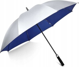 Parasol golfowy Automatyczny Przeciwsłoneczny Duży 114cm Srebrny Niebieski