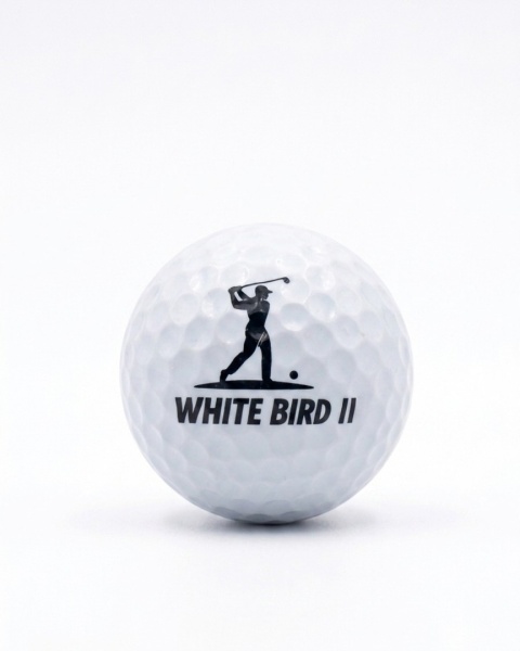 Piłki golfowe POLISH GOLF WHITE BIRD II, dwuwarstwowe, białe 12 szt