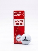 Piłki golfowe POLISH GOLF WHITE BIRD III, trójwarstwowe, białe 12 szt,