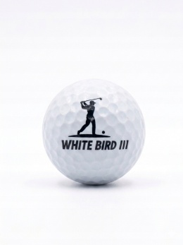 Piłki golfowe POLISH GOLF WHITE BIRD III, trójwarstwowe, białe 12 szt,