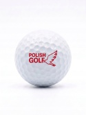 Piłki golfowe POLISH GOLF WHITE BIRD III, trójwarstwowe, białe 12 szt,