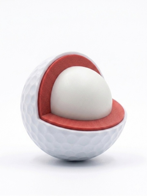 Piłki golfowe POLISH GOLF WHITE BIRD III, trójwarstwowe, białe, 3 szt.