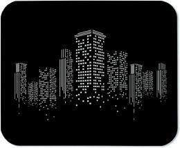 Podkładka pod Mysz Czarno-Białe Miasto 200x240 mm Antypoślizgowa 3 mm