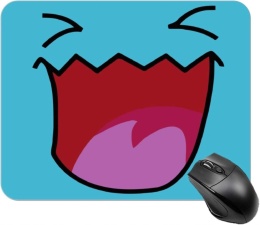 Podkładka pod Mysz Emoji Niebieska Buźka 200x240 mm Antypoślizgowa