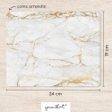 Podkładka pod Mysz Marmur Złoto 24x19 cm Antypoślizgowa Premium