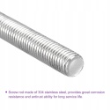 Pręt Gwintowany M12 x 250 mm Stal Nierdzewna A2 304 Pełny Gwint INOX