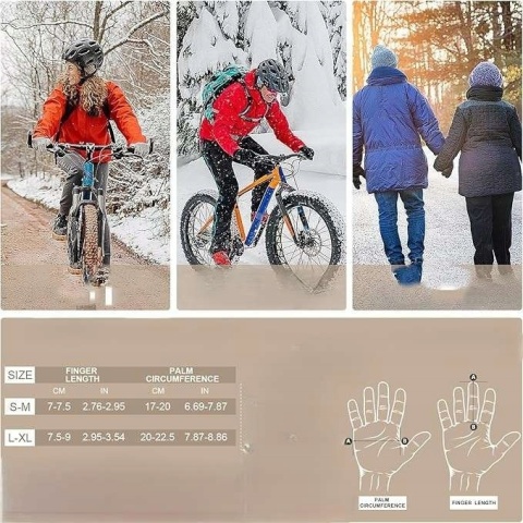 Rękawiczki zimowe z dzianiny z dotykiem na ekran telefonu Unisex S-M
