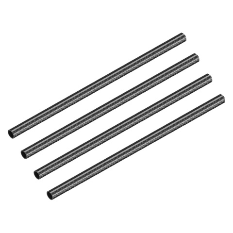 Rurki z Włókna Węglowego 8x6x330 mm 4 szt. Karbon 3K Błyszczące RC